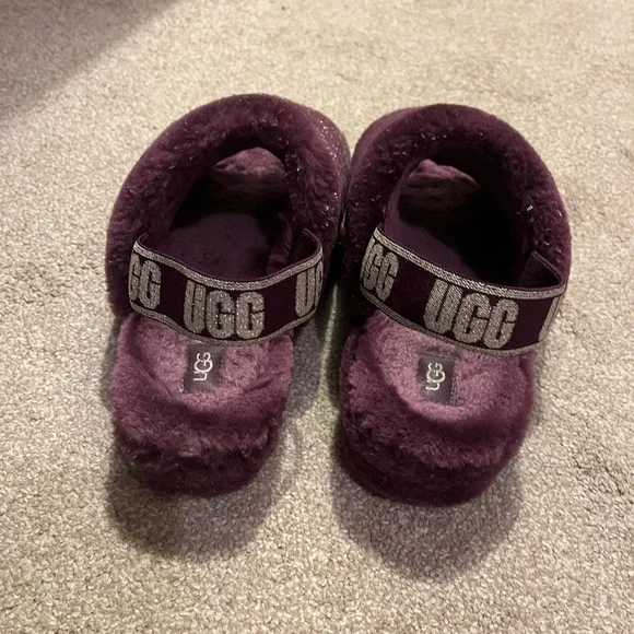 UGG fluff metallic sparkle slippers - Picture 10 of 12